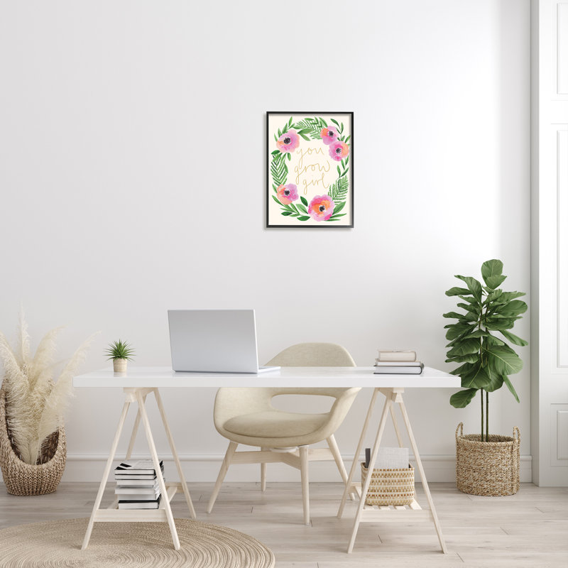 You Grow Girl - Impression sur toile, Giclée encadrée noir minuit, H 20 po x l 16 po