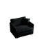 Fauteuil club de salon avec - chenille noire, rembourrage en éponge haute, fabrication pour la maison