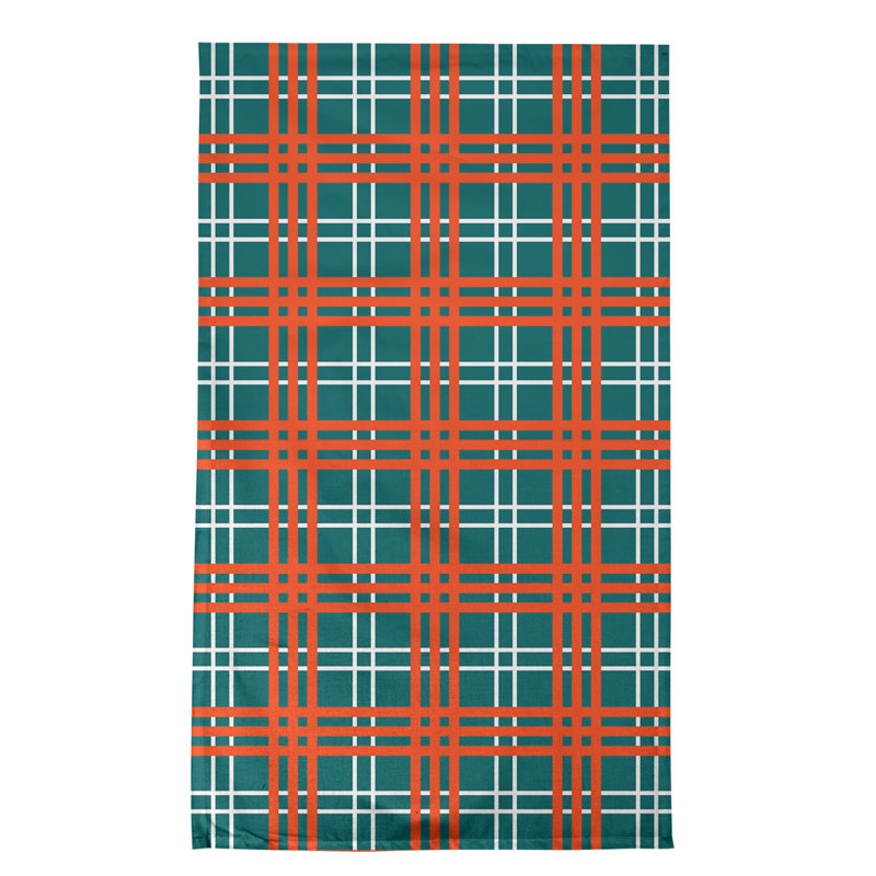 Torchon de luxe Miami throwback, Vert / orange / blanc, Mélange de coton