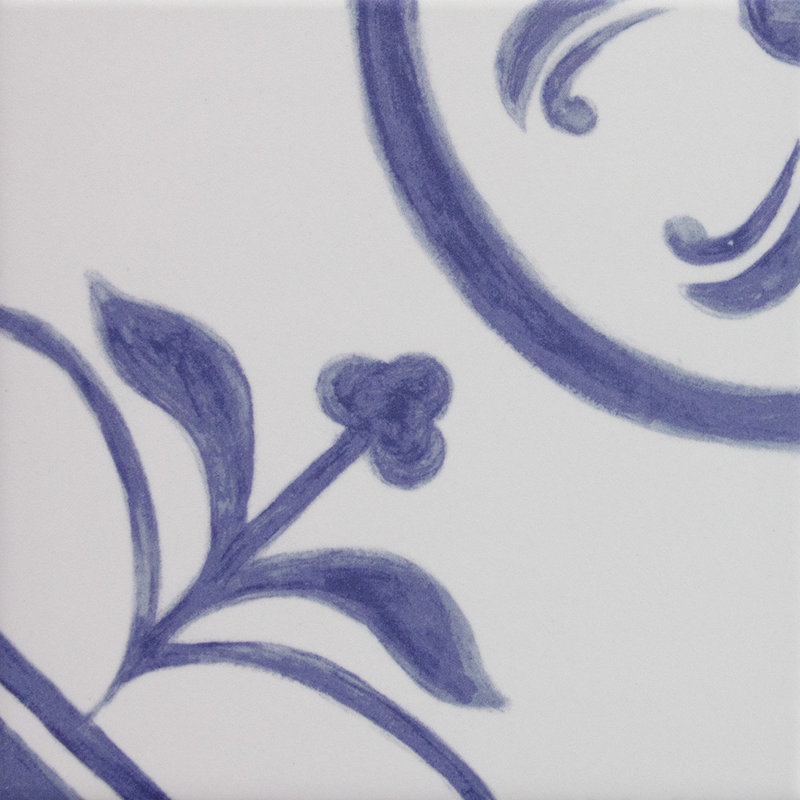 Carreau de porcelaine Santorini Memory 6X6, Bleu