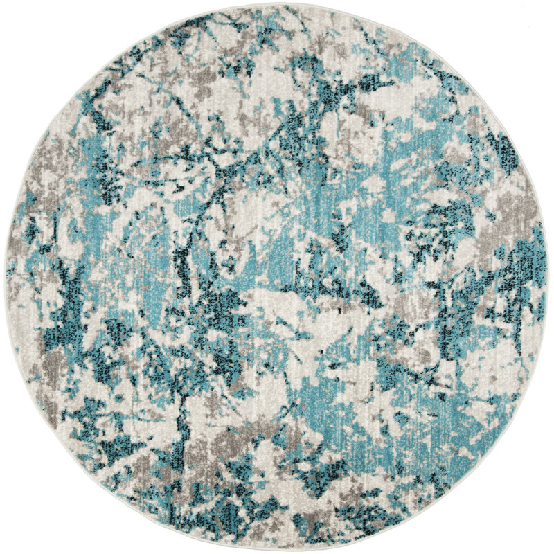 Cohan Performance Abstract Rug, Round 6'7"
