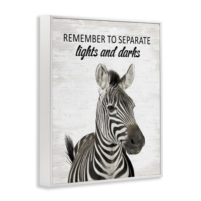 Rappelez-vous de séparer la lessive, giclée encadrée, design par lettré et doublé