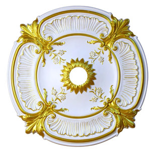 Médaillon de plafond rond à motif floral doré doré 30 po Artistry Lighting (ARP26-QS)