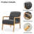 Tufted Linen Upholstered Armchair with Solid Wood Frame-1607014799