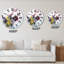 Art liquide jaune et rouge - horloge murale moderne-1688331670