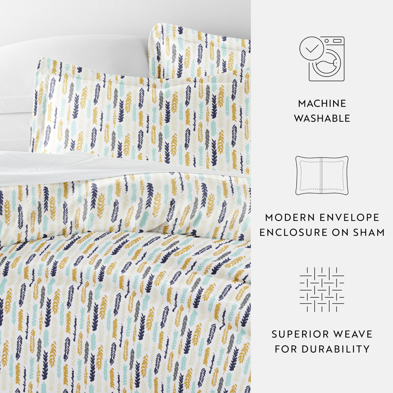 Becky Cameron Home Feathers Pattern Duvet Cover Set