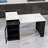 Kitchen Island with Extendable Dining Table, 2 Drawers, Power Outlet and Side Open Shelves-1763078617
