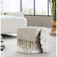 Laine beige 18 po avec style texturé à poils longs, couvercle amovible pour le rangement, limite de poids de 250 lb, rangement intérieur de 18 po avec design, seulement, capacité-132836670-132836671