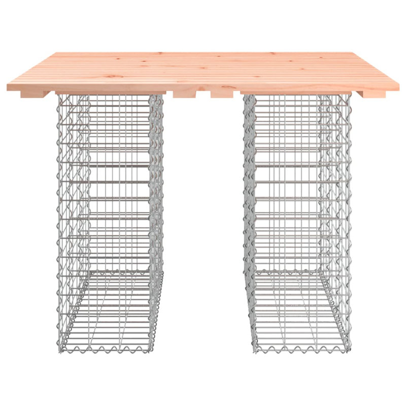 Birta Steel Outdoor Bench, Wood Douglas, 72 cm H x 100 cm W x 102 cm D