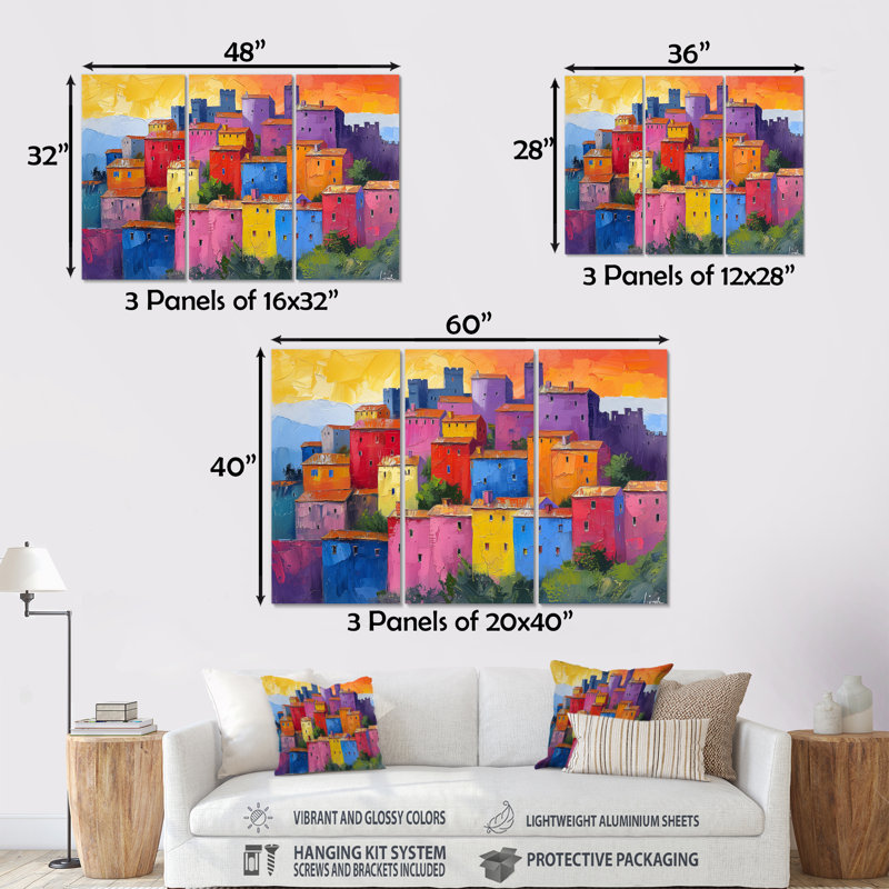 Yael " Yael " 3 - Pieces, 40" H x 60" W, No Framed