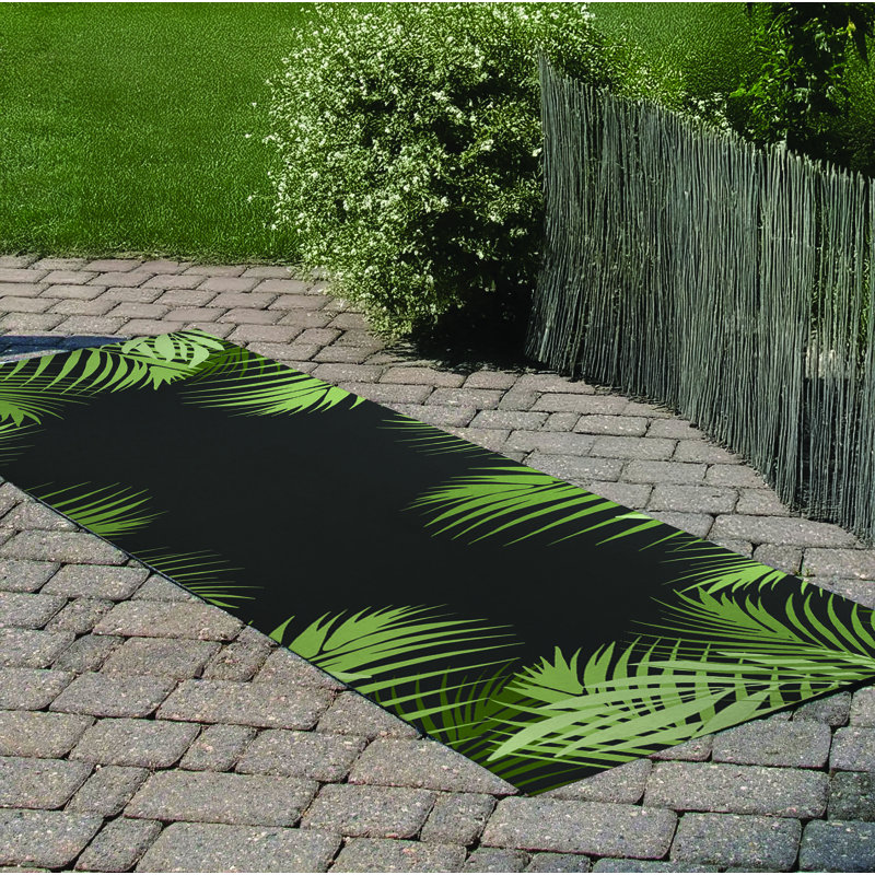 Tapis extérieur Waving Palm, Tapis de couloir 2 pi 6 po x 8 pi