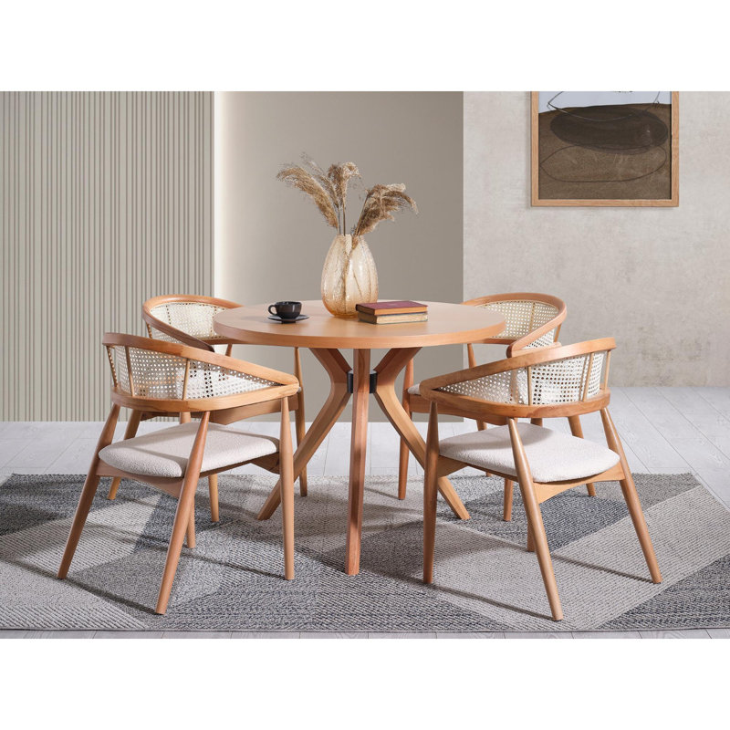 Ferro Beech Round Dining Table