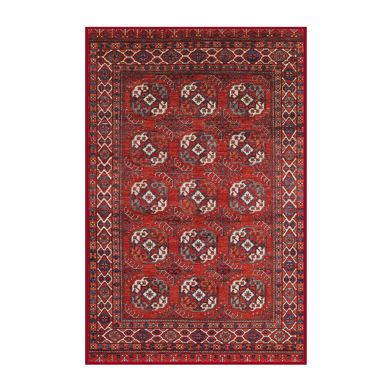 Tapis de style oriental rouge, Rectangle 2 pi x 4 pi