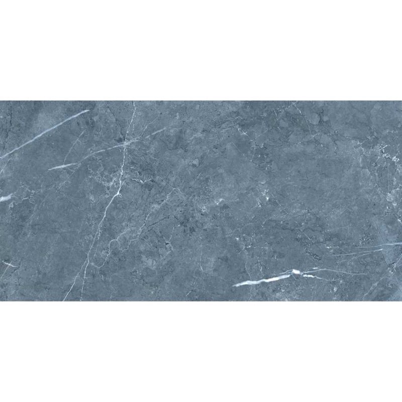 Carreau de porcelaine mat pour mur et plancher 12 po x 24 po Opera, Bleu