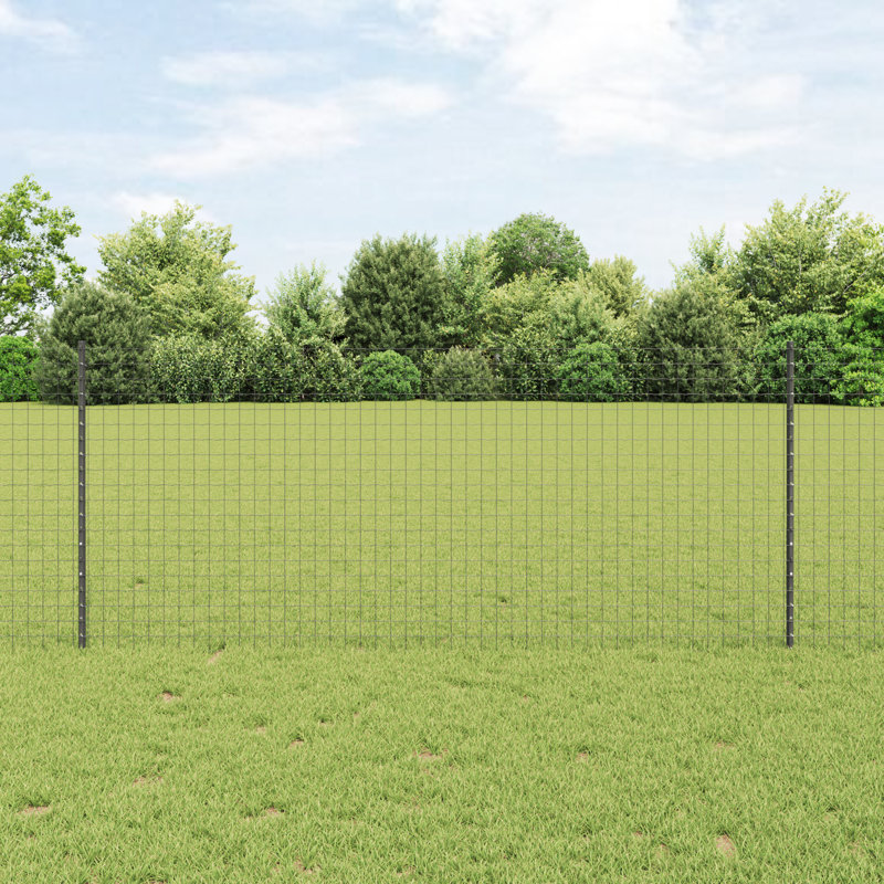 Fence with Post Segment Outdoor Barrier Garden Terrace Divider Boundary, 100cm H x 1000cm W, Grey