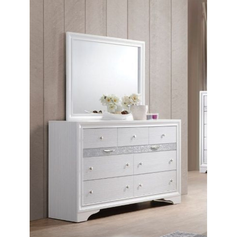 Commode 7 tiroirs avec miroir Naima