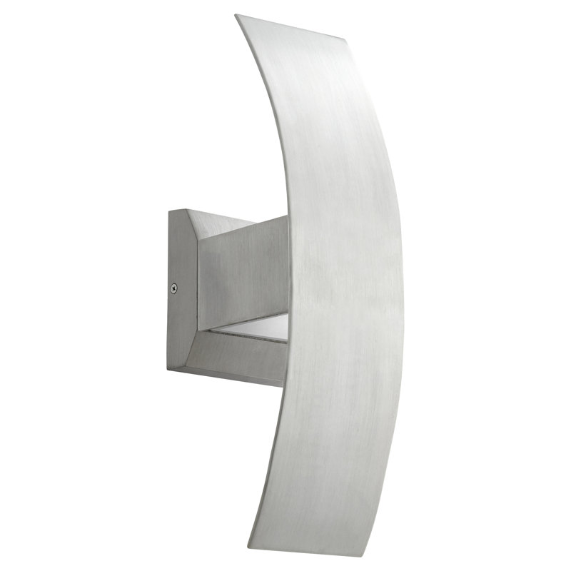 Aeian Aluminium LED Wall Light, Brushed Aluminum, 15" H x 5" W x 4" D