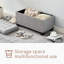 Repose-pieds gris pour chambre à coucher - 16 x 30 16,1 pouces, rembourrage doux avec siège gris, siège confortable 29,9 15,7