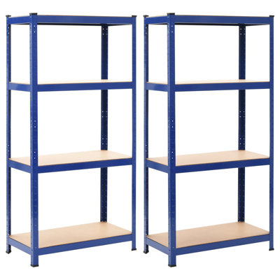 Étagère 5 tablettes en acier et bois d'ingénierie