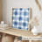 Abstract Blue Plaid Pattern Modern Unframed Art Print