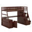 Lit mezzanine avec tiroirs, tablettes et bureau-1619758511