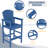 Tall Adirondack Chair Set Of 2, Hdpe Balcony Chairs With Connecting Tray, Two Cup Holders-899111311