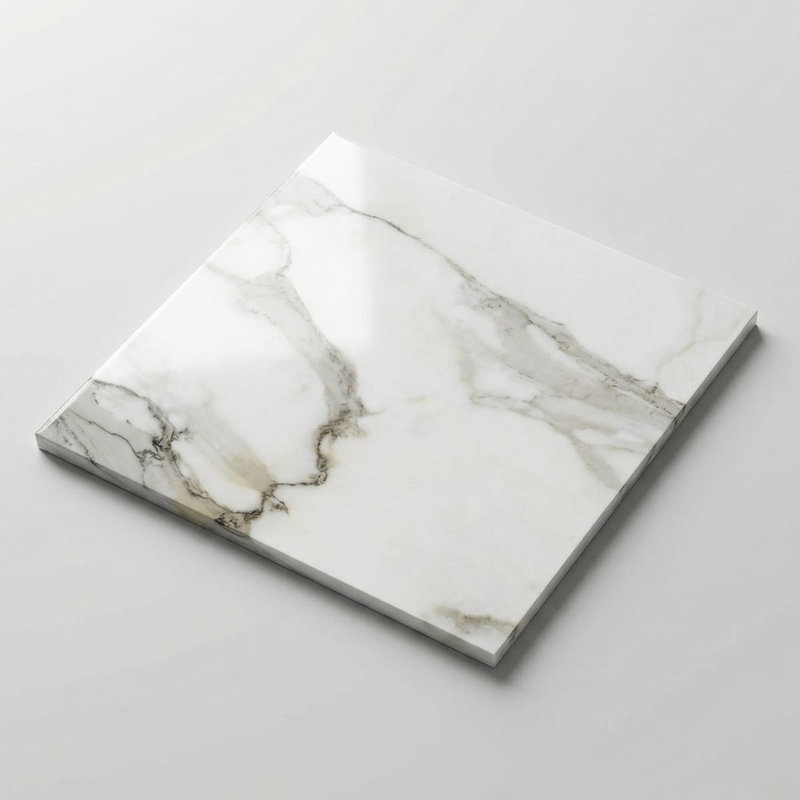 Calacatta Gold Standard Polished 18x18 Marble Tile, White