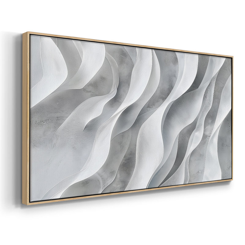Abstract Series-CDLXIX- Framed Gallery Wrapped Canvas -Ready to Hang, Black, 21" H x 41" W