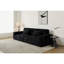 Grand canapé à compression en tissu rayé de 106,3 pouces, style moderne, style maison confortable, salon, mobilier de chambre à coucher, compression à vide, éponge double, droite à rebond élevé-2146552774