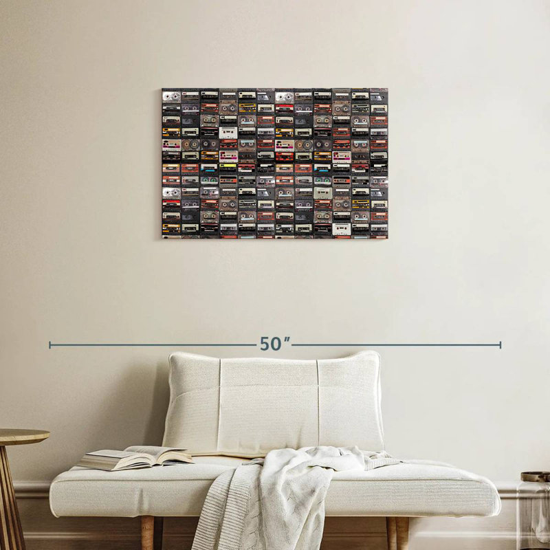 Collection de cassettes audio Abarca, H 20 po x l 30 po