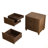 Fluted Nightstand 2-Piece Set, 21.65" Wide Side Table With 3 Drawers, Mid Century Modern Wood Nightstand With Metal Handle, Wooden Bedside End Table For Bedroom, Living Room, Closet-1569276685-1569276687