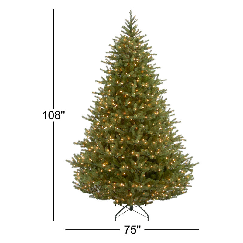 Feel Real Norway 9' Fir Artificial Christmas Tree with 1000 Clear Lights