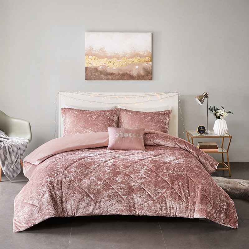 Housse de couette Luxury, King Duvet Cover + 3 Additional Pieces, Rose