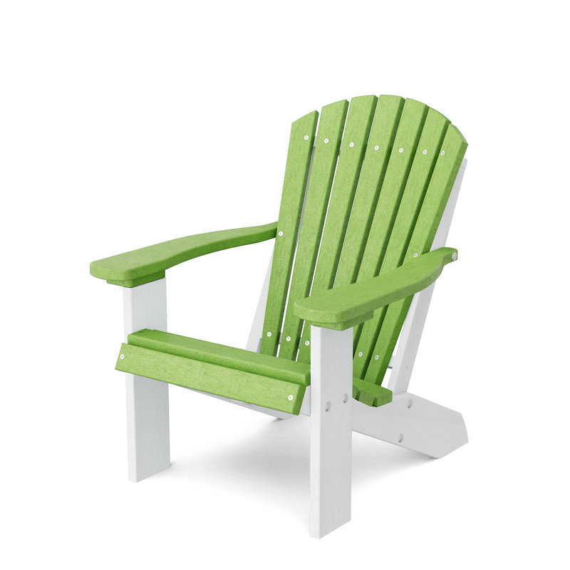 Heritage Child’s Adirondack Chair, Lime Green/White