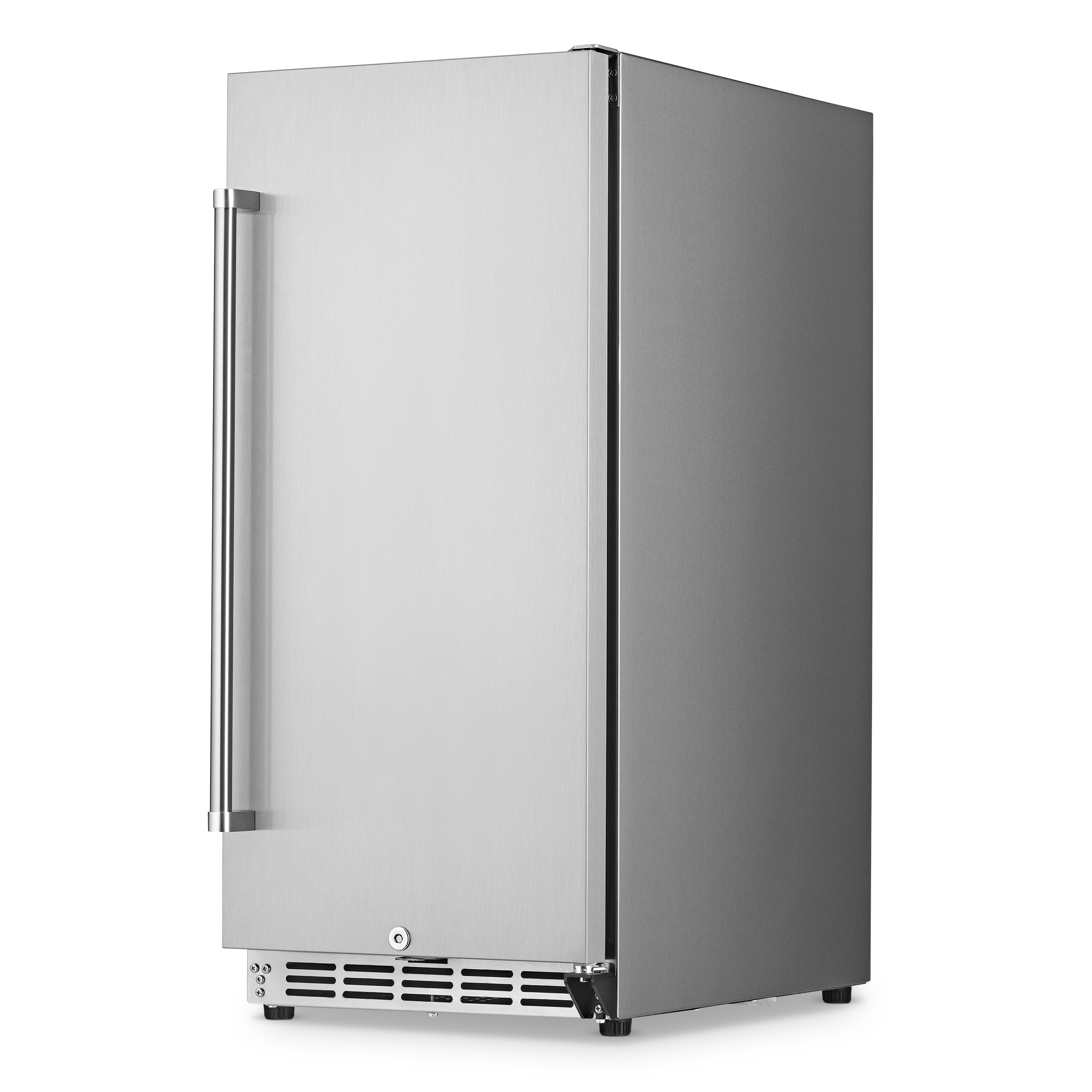 15 in. Small Stainless Steel, Glass-Door Built-In Refrigerator and Bev –  Koolmore