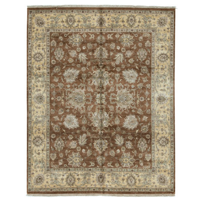 Handmade Silk and Wool Area Rug