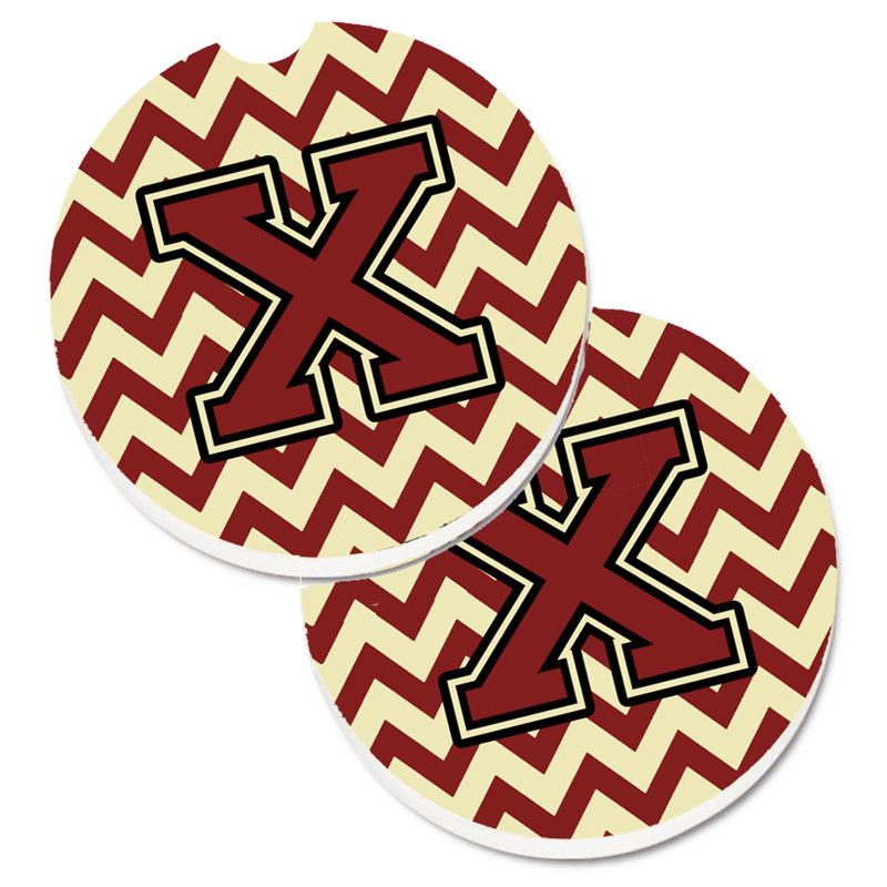 Sous-verre pour voiture, X, Marron / Or