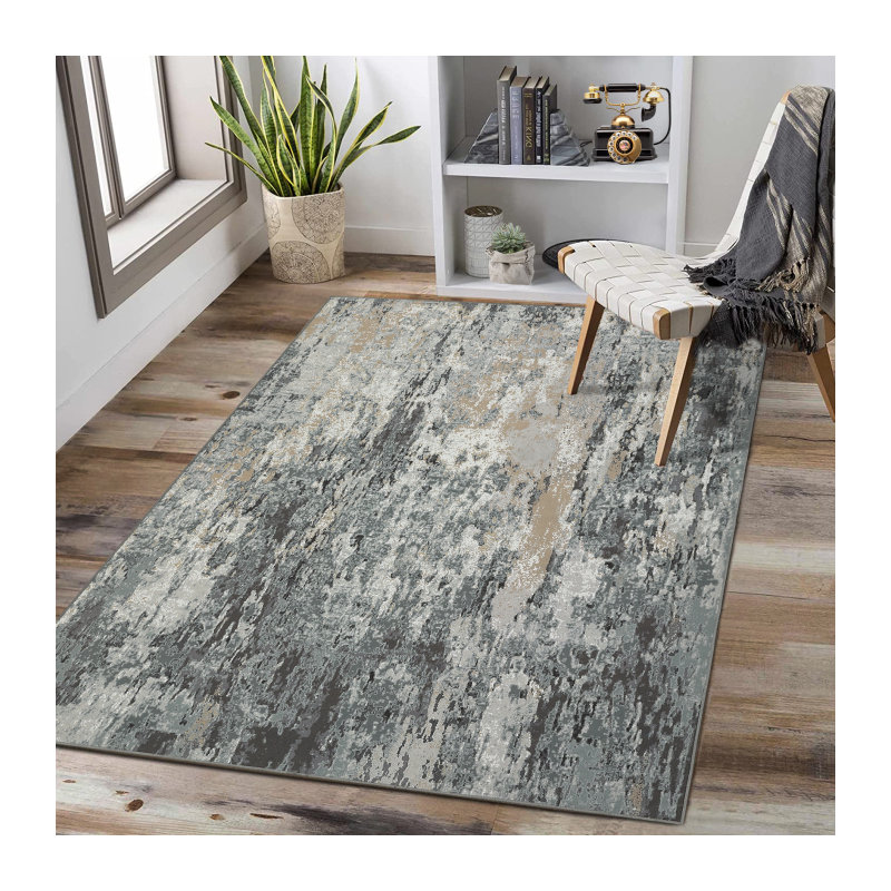 Markesan Washable Abstract Indoor Rug, Rectangle 5' x 7'