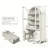 71" Tall Arched Farmhouse Kitchen Pantry Cabinet With Glass Door, Hidden Drawer & Adjustable Shelves-1841990707