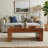 Lenie Farmhouse Rustic Wood Coffee Table With Burl Finish-258326728