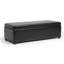 Banc de rangement rembourré en similicuir Cogdill au fini noir, H 14,25 po x l 47 po x P 17,88 po-205645792