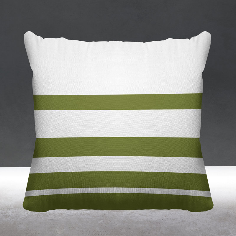 Coussin décoratif intérieur / extérieur Tanner, L 17 po x H 17 po, Vert olive