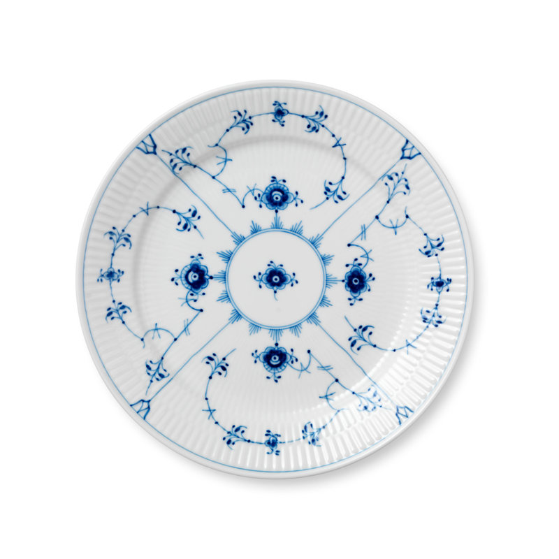 Blue Fluted Plain 10" Plate