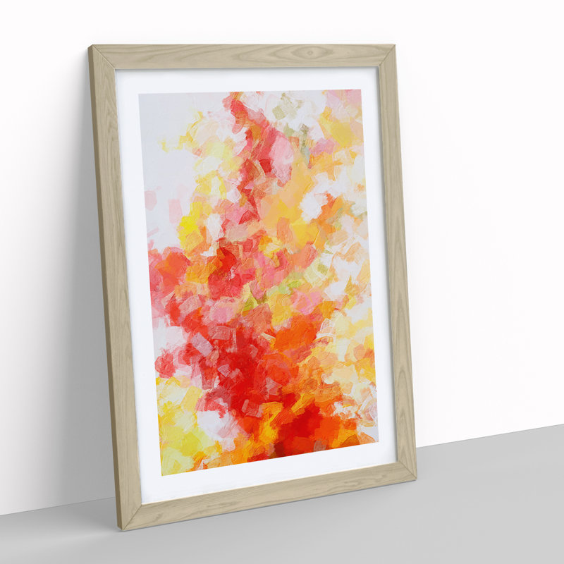 Code Of The Past Abstract - Single Picture Frame Painting, 46cm H x 34cm W x 2cm D, Oak