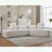 Modern 4-Seater Sectional Couch with four pillows-1415024654
