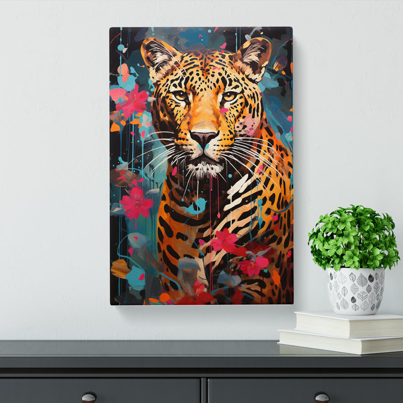 Leopard Dadaism Art - No Frame Print, 60cm H x 40cm W x 3cm D