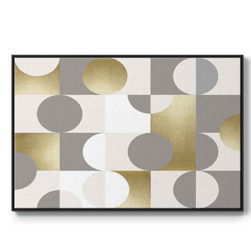 " Modern Gold Reflections ", 25" H x 37" W x 2" D, Black