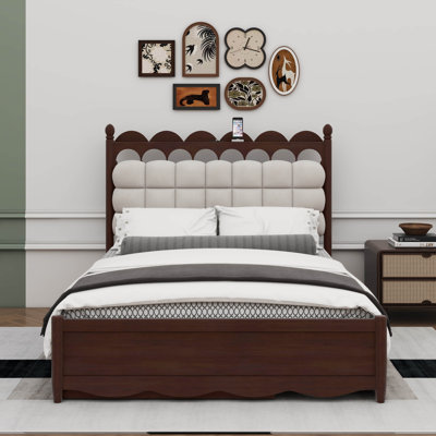 Sturdy Wooden Queen Platform Storage Bed With Glide Drawers And Handy Twin XL Pull-Out Trundle
