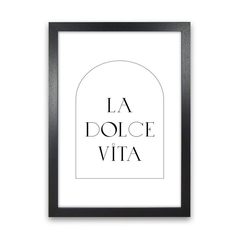 La Dolce Vita by Planeta444 - Print, 34cm H x 25cm W x 3cm D, Black Framed