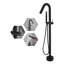 Robinet de baignoire autoportant à poignée simple avec robinet de douche en laiton à fixation au sol-108044597